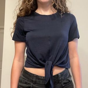 Navy crop top